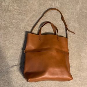 Madewell Leather Shoulder/Tote Bag Brown New